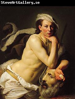 Johann Zoffany Self portrait as David with the head of Goliath